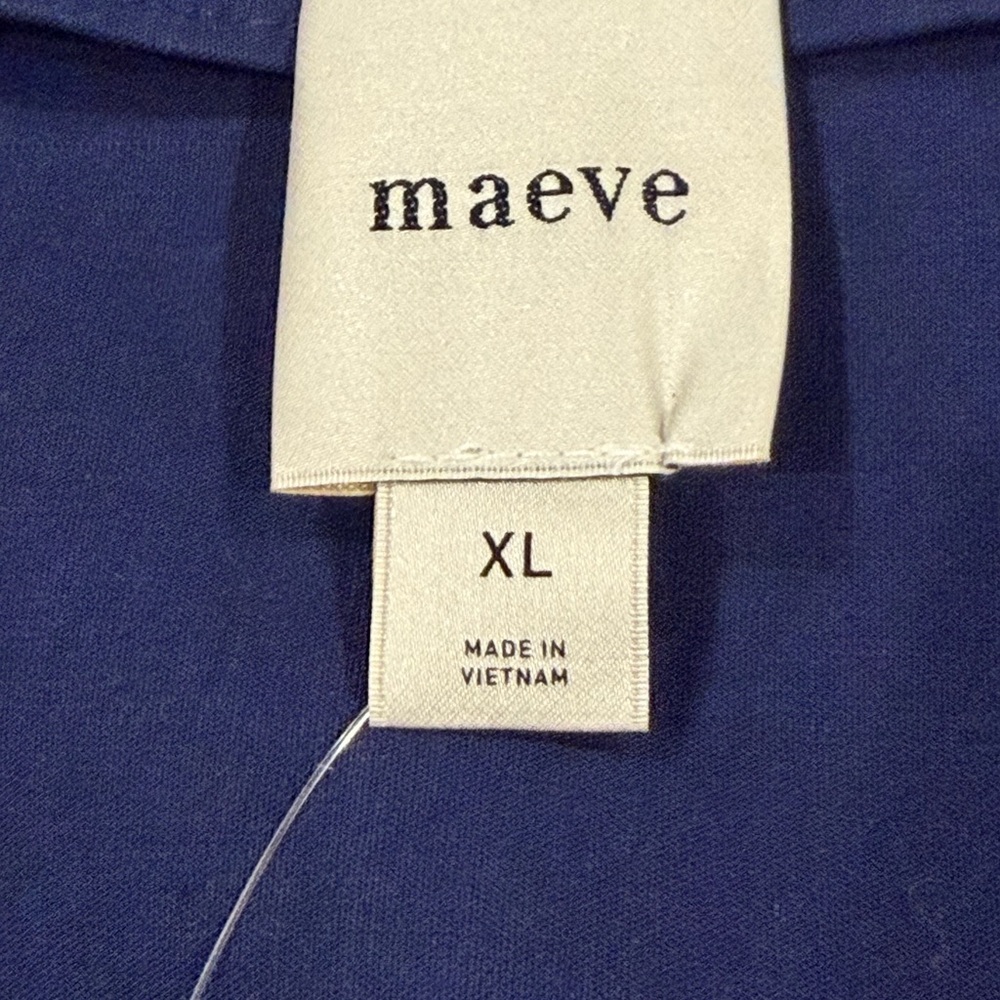 Anthropologie Maeve Vest Deep V Button Front Navy SIZE XL NEW - Picture 6 of 10